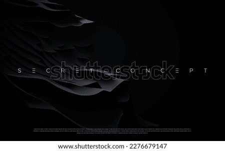 Abstract background with mountain rock texture and dark futuristic effect. Vector realistic wallpaper with luxury flowing black textile. Elegant background with dark material. vector EPS 