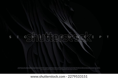 Abstract 3d background with rock texture and dark futuristic carbon effect. Realistic wallpaper and luxury flowing black object. Elegant backdrop for poster, website, brochure, banner, app etc… vector