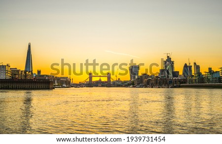 Similar – Image, Stock Photo Golden Hour River Sunset, Clyde Estuary, Scotland.