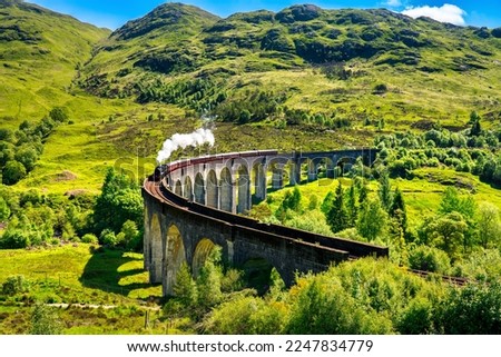 Similar – Foto Bild Viadukt in Schottland im Herbst; Drehort Harry Potter Filme