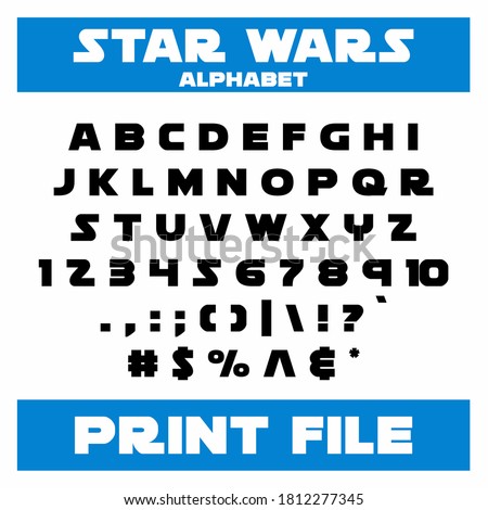 Star wars font, Star wars font design,