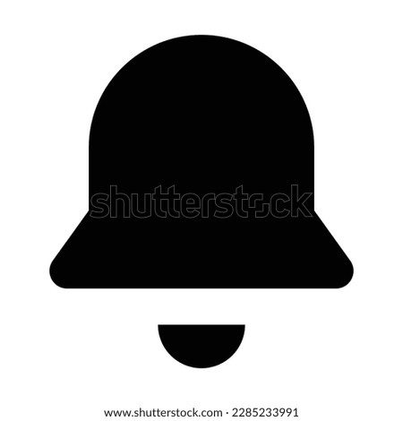 Notification Bell Alert Icon Black and White Fill Icon Design For Mobile Apps, Web and Design Elements, Reminder Icon Vector Illustration