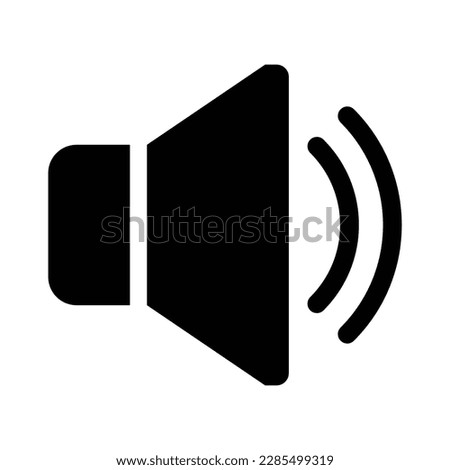 Sound Speaker Volume Icon, Symbol, Sign, Black and White For Website, Mobile Apps, and Other Design Elements