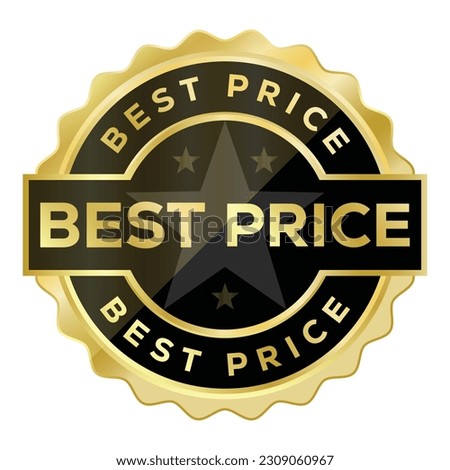 Best Price Badge or Best Offer Badge With Glossy Gradient Vector Illustration, Best Deal Seal, Best Deal Label, Emblem, Logo, Button, Sticker, Card Design Element