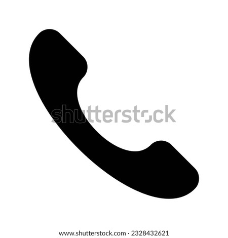 Phone Call Icon, Old Telephone Icon, Calling Phone, Technology Device, Contact Information, Communication Symbol, Support, Chat, Trendy Black Sign Isolated On White Background Vector Illustration