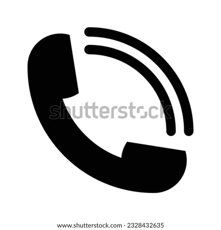 Phone Call Icon, Old Telephone Icon, Calling Phone, Technology Device, Contact Information, Communication Symbol, Support, Chat, Trendy Black Sign Isolated On White Background Vector Illustration