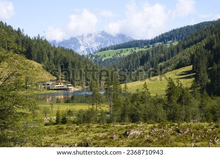 Similar – Foto Bild Der steirische Bodensee mit Bergen und deren Spiegelung