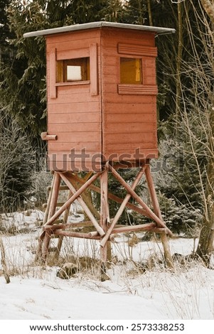 Similar – Image, Stock Photo raised hide Hunting Blind