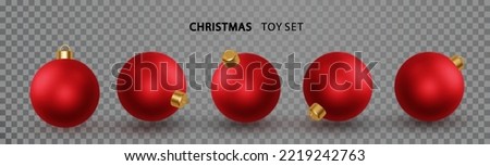 Similar – Image, Stock Photo Christmas toys in red colors for decorating a festive Christmas tree. the idea for the interior of the living room in the house. jewelry close-up