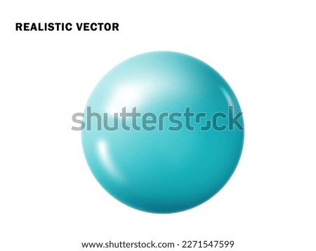 Pastel blue ball realistic. Glossy 3d sphere ball isolated. Geometric figure of round sphere