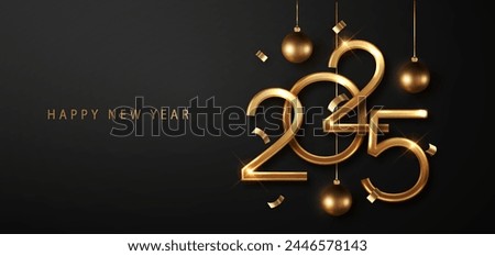Similar – Image, Stock Photo Christmas balls in black