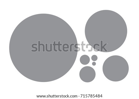 Minimalistic style design. Golden ratio. Geometric shapes.  Circles in golden proportion. Futuristic design.  Logo. Vector icon. Abstract vector background. 