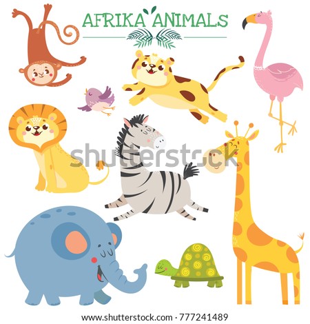 Cartoon Jungle Animals Free Vector | Download Free Vector Art | Free