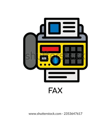 Fax landline telephone stock illustration.