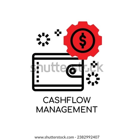 Cashflow Management Vector Icon stock illustration.