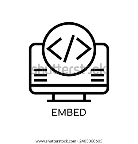 Embed Vector Icon stock illustration.