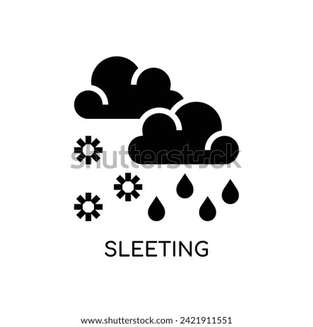 Sleeting Line Icon stock illustration.