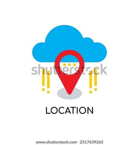 Location Line Icon stock illustration.