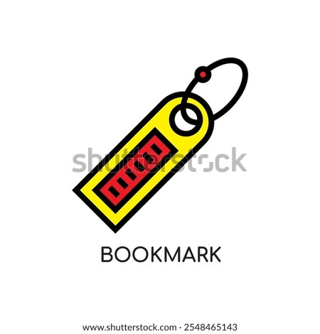 Bookmark Line Icon stock illustration.