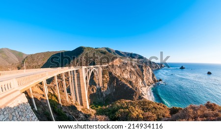 Bixby Bridge on Pacific Coast Highway, California