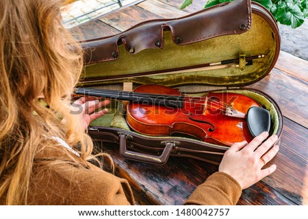 Similar – Image, Stock Photo Violin in violin case