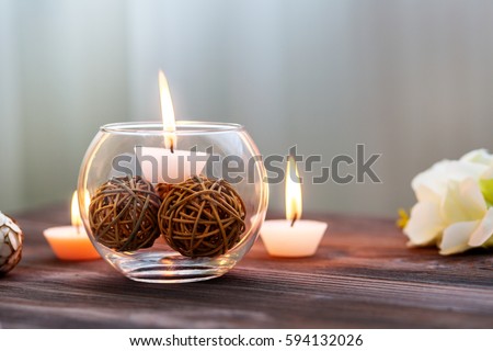 Similar – Image, Stock Photo Decorative stones and seashells on tray near dirt