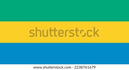 Gabon flag - Flag of Gabon gabon banner gabon symbol vecotor illustration