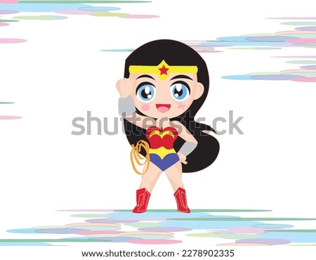 
vector superhero cute,wonder woman cute