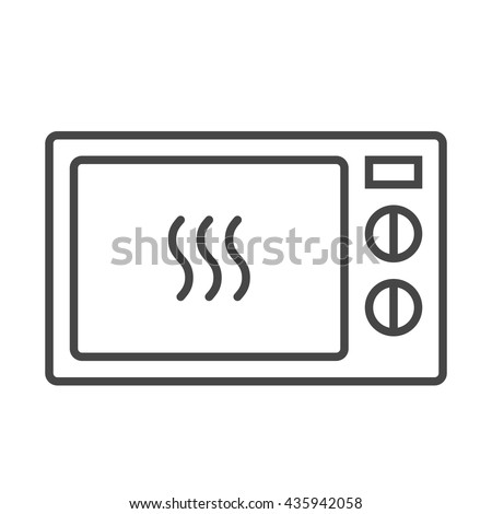 Microwave icon from appliances set. Vector isolated illustration.