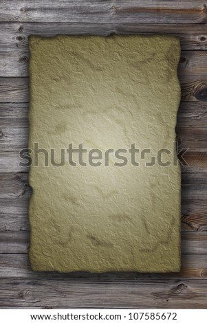 Old papyrus on the wood background