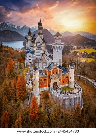 Similar – Image, Stock Photo autumn landscape of mountains and lake in Georgia