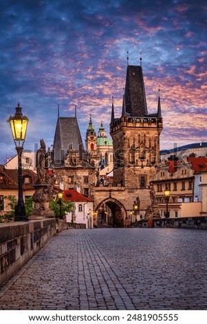 Similar – Image, Stock Photo the bridges of Prague