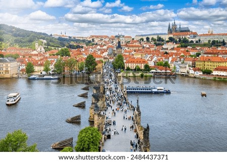 Similar – Image, Stock Photo the bridges of Prague