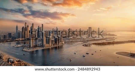 Similar – Image, Stock Photo Beautiful aerial view.  Low clouds over the valley