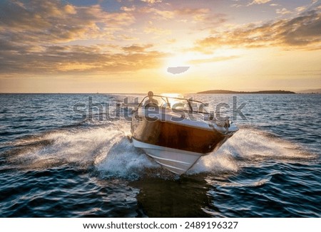 Similar – Image, Stock Photo from a boat  in  beautiful panorama coastline sea and rock