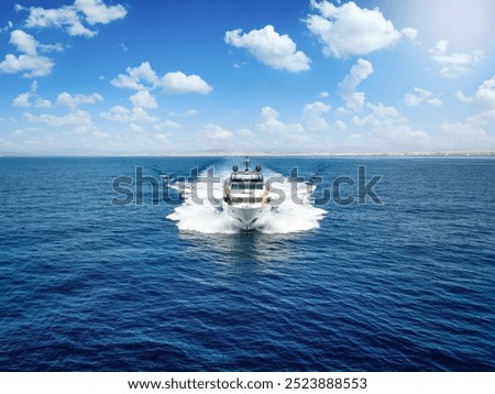 Similar – Image, Stock Photo Boats with colorful fronts in harbor