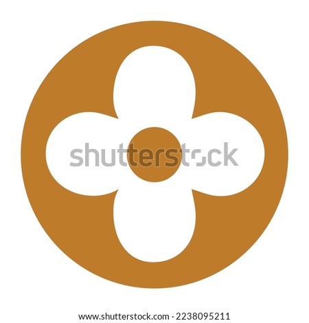 flower icon logo sign brown symbol element vector art