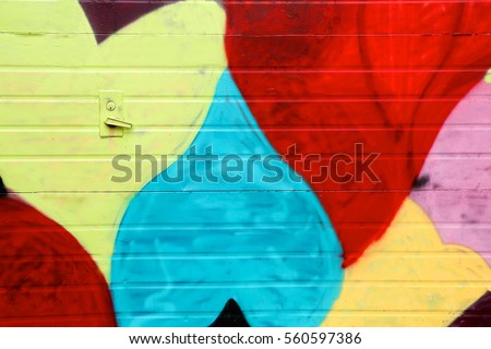 Similar – Image, Stock Photo Graffiti sprayed garage door of a prefabricated garage