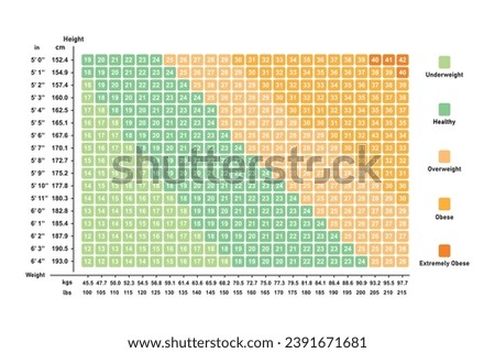 Body Mass Index (BMI) Concept Design. Vector Illustration.	