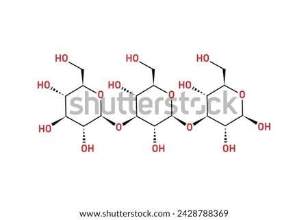 Beta Glucan Molecule Structure Scientific Design. Vector Illustration.	