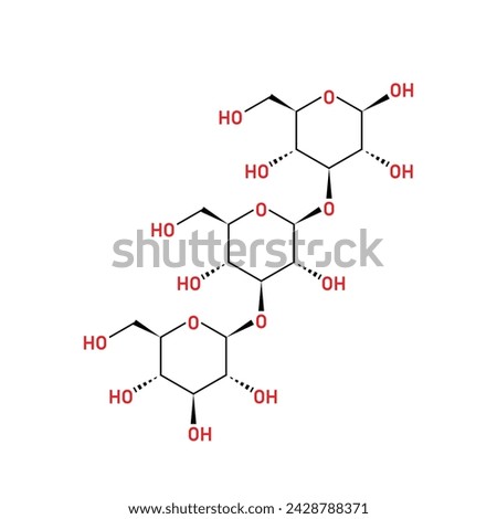 Beta Glucan Molecule Structure Scientific Design. Vector Illustration.	