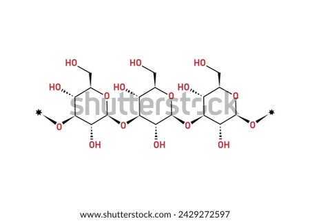 Beta Glucan Molecule Structure Scientific Design. Vector Illustration.	