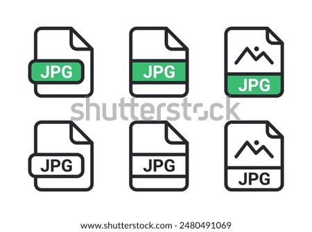 jpg file icon vector. symbol, sign, image