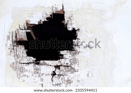 Similar – Image, Stock Photo Wooden wall with hole | Trash 2020