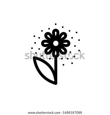 flower pollen line icon, vector illustration 