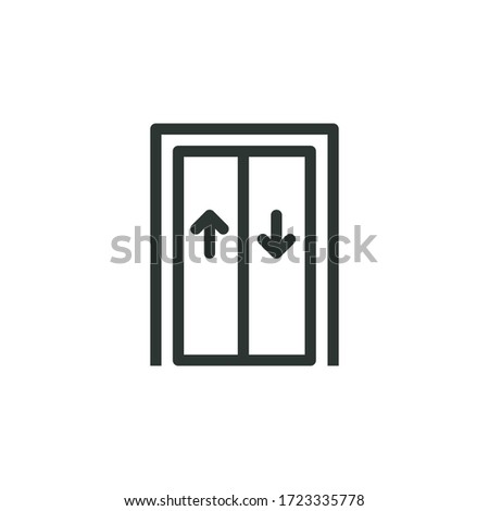 elevator line icon, vector illustration