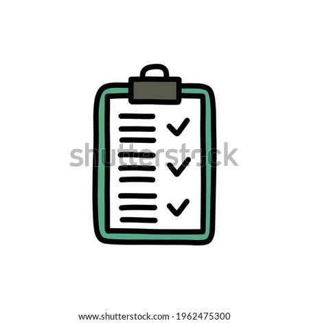 task doodle icon, vector illustration