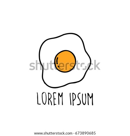 fried egg doodle icon