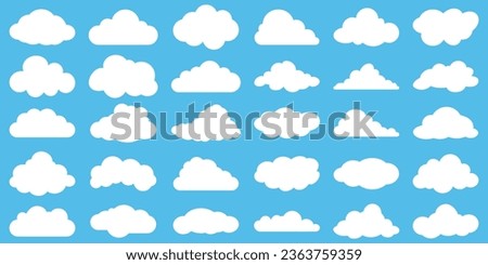 Set of clouds. Cloud icon.