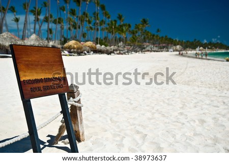 The tablet about royal service on a beach